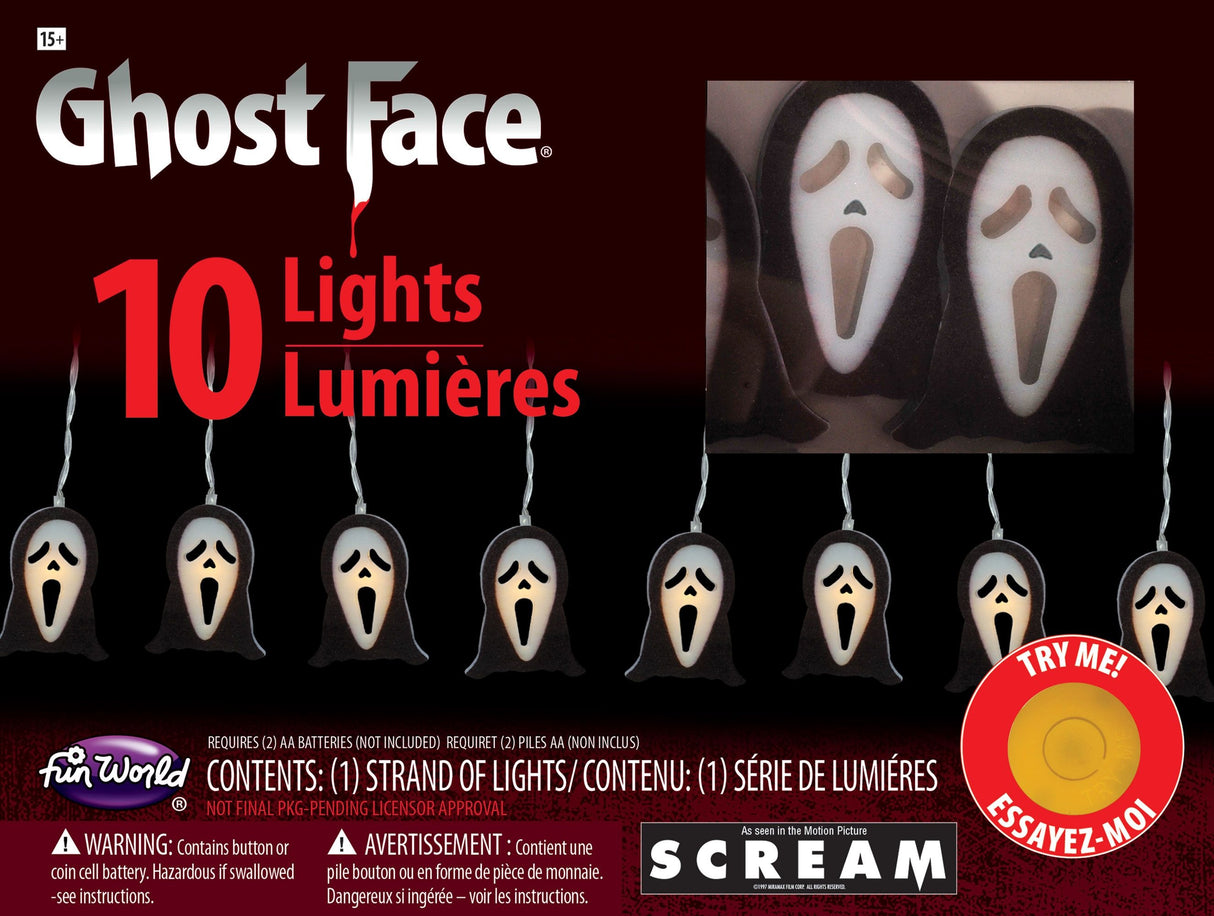 Set of 10 Ghost Face® String Lights
