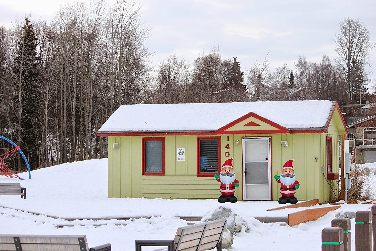 4' Airblown® Inflatable African American Santa