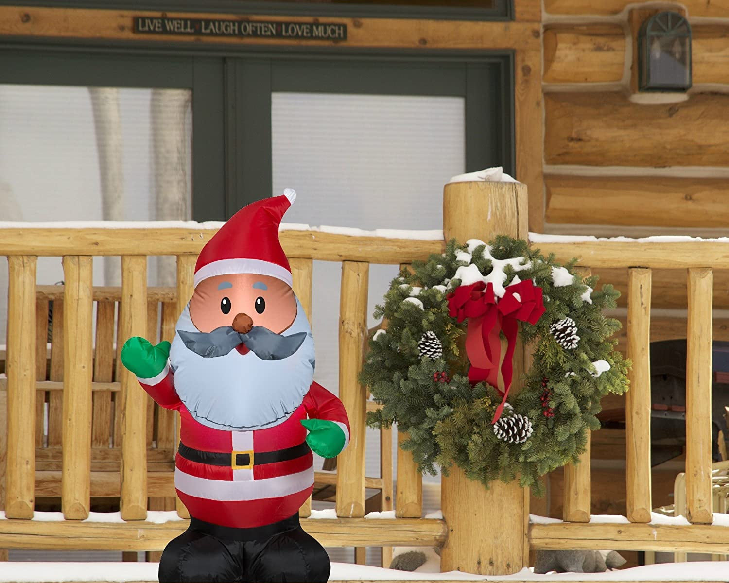 4' Airblown® Inflatable African American Santa