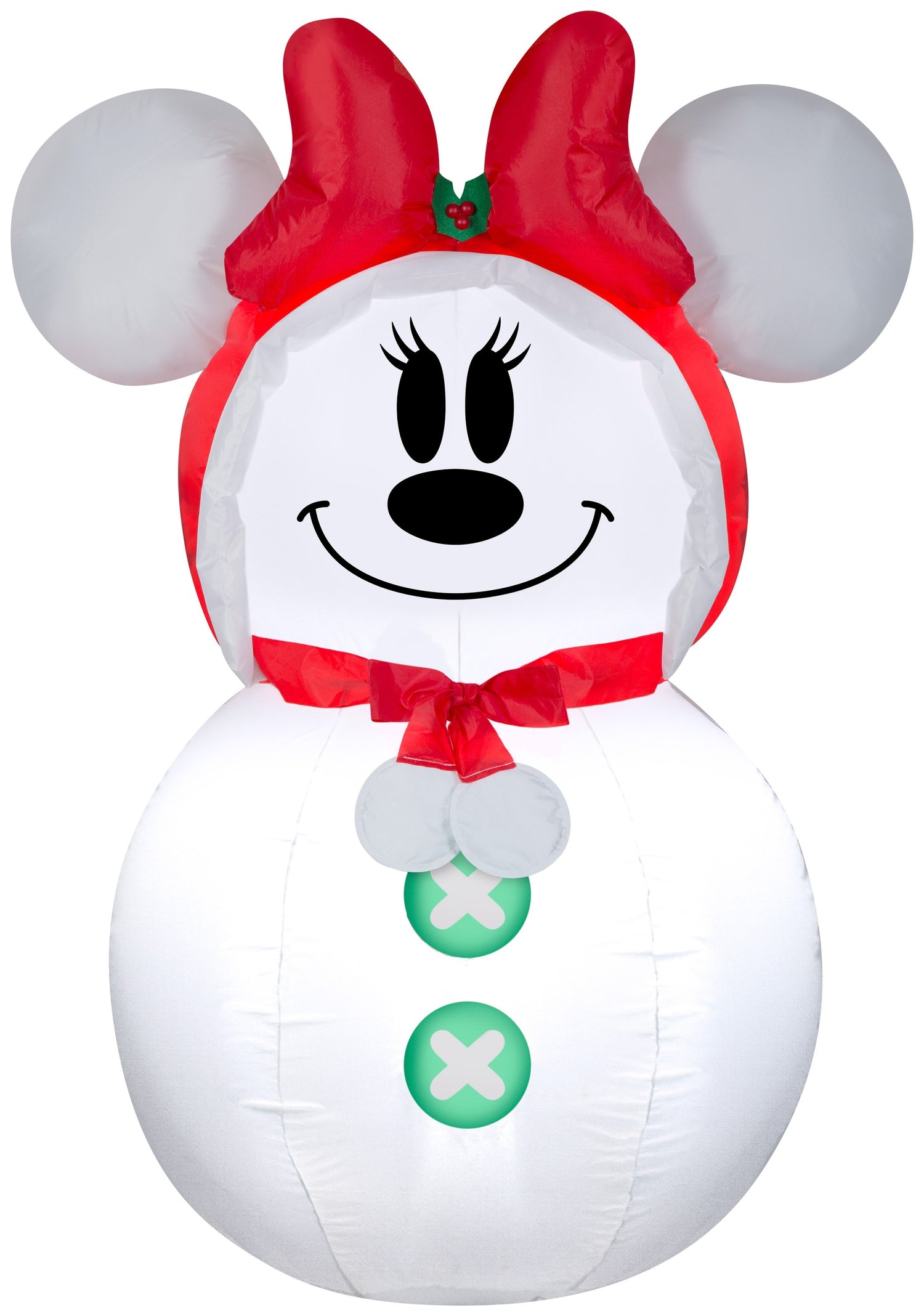 3.5' Airblown® Snowman Minnie Mouse Christmas Inflatable