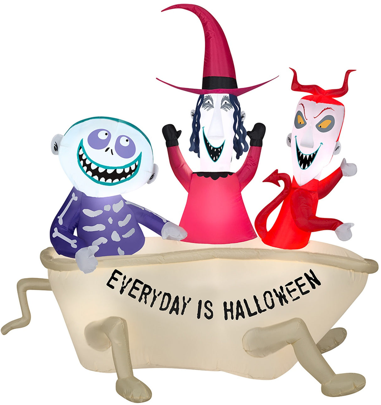 Airblown® Lock, Shock and Barrel in Tub Halloween Inflatable