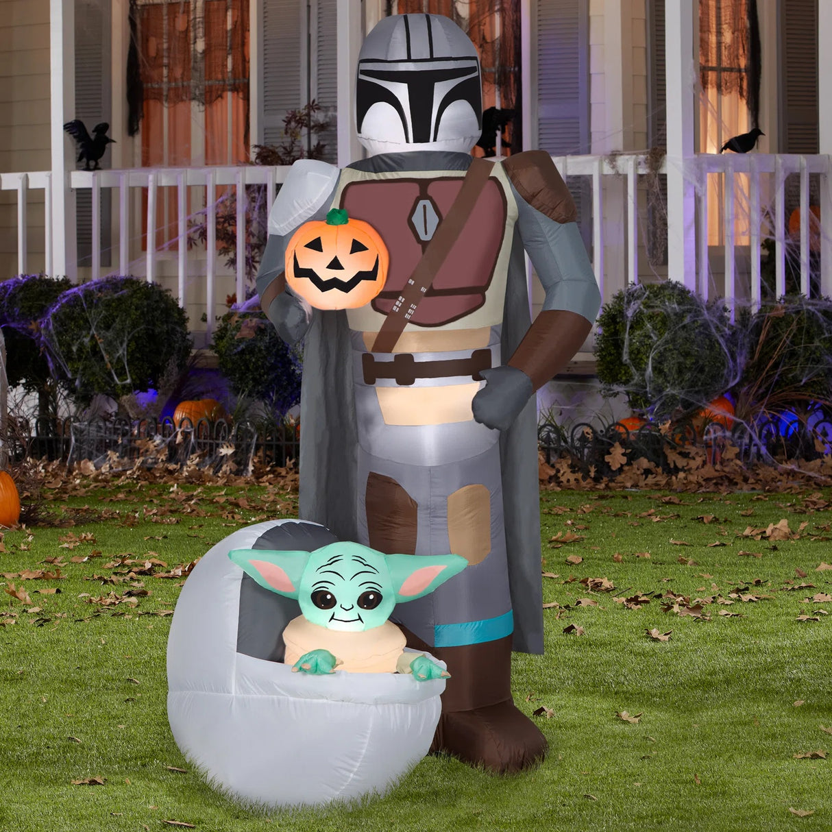 6.5' Airblown® The Mandalorian and Grogu™ in Pod Halloween Inflatable