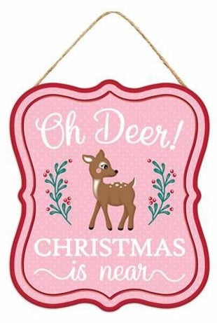 6" Embossed Christmas Sign Ornament