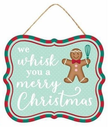 6" Embossed Christmas Sign Ornament