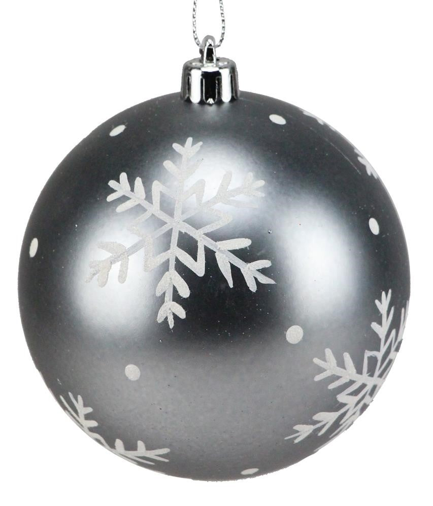 100MM Smooth Snowflake Ball Ornament