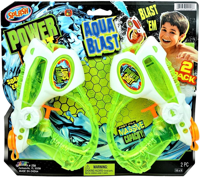 JA-RU Aqua Blast Power Shot Water Guns (2-Pack)