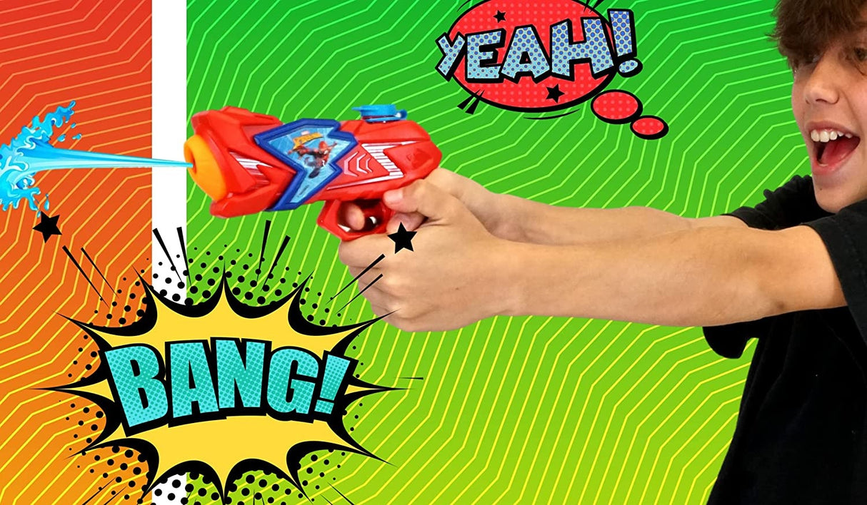 A Spiderman themed water gun.