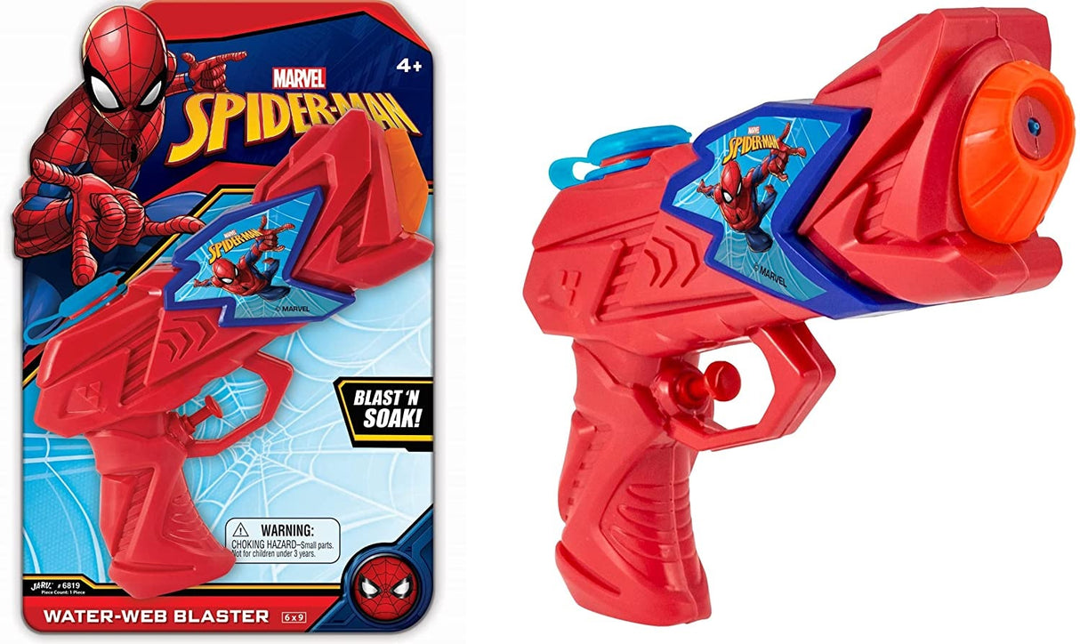 A Spiderman themed water gun.