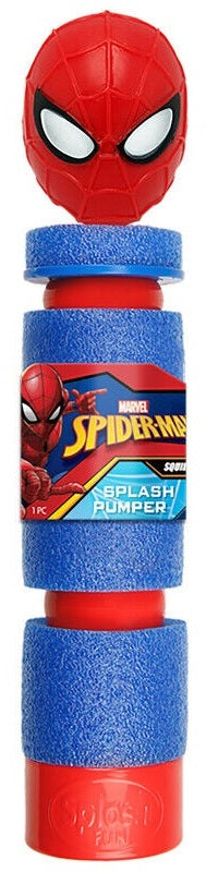 A water pumper squirt gun. One is Spiderman themed. One is The Hulk themed. One is Iron Man themed.