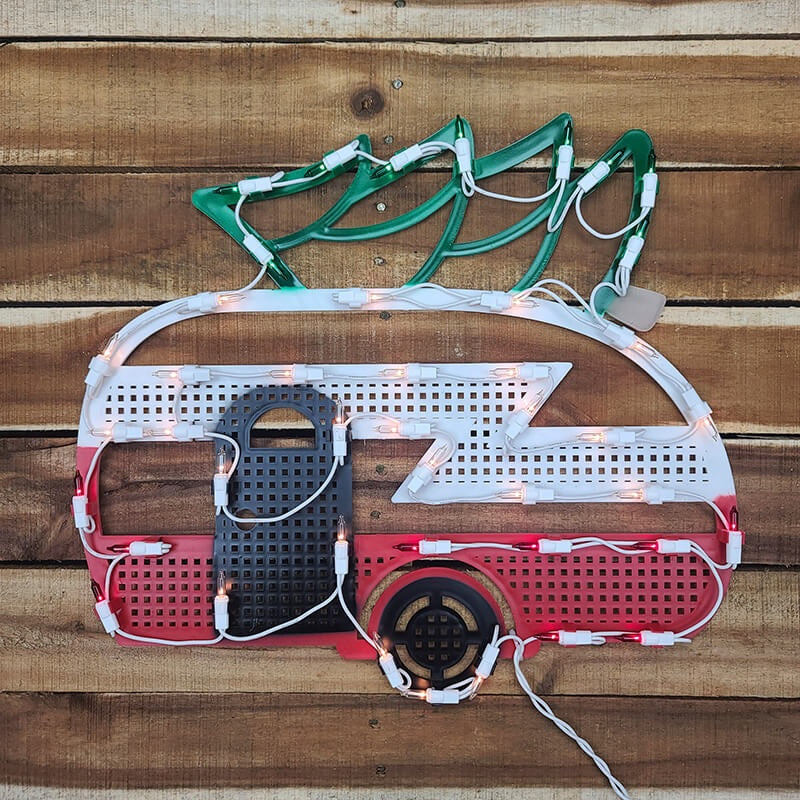 Lighted Camper Window Silhouette