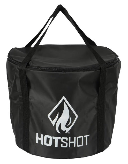 HotShot Traveler Portable Low Smoke 15" Round Wood-Burning Fire Pit with Carry Bag