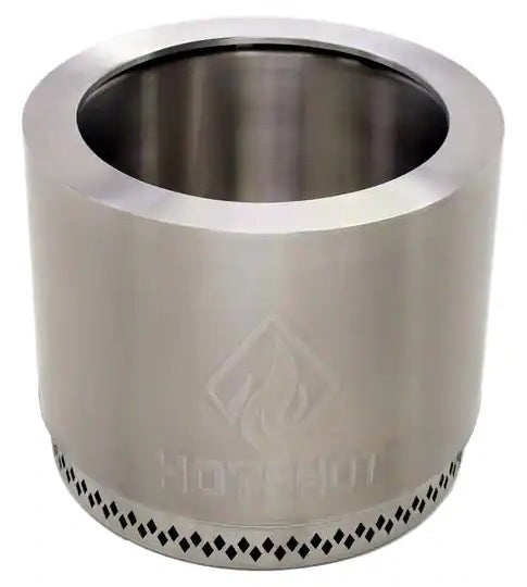 HotShot Traveler Portable Low Smoke 15" Round Wood-Burning Fire Pit with Carry Bag