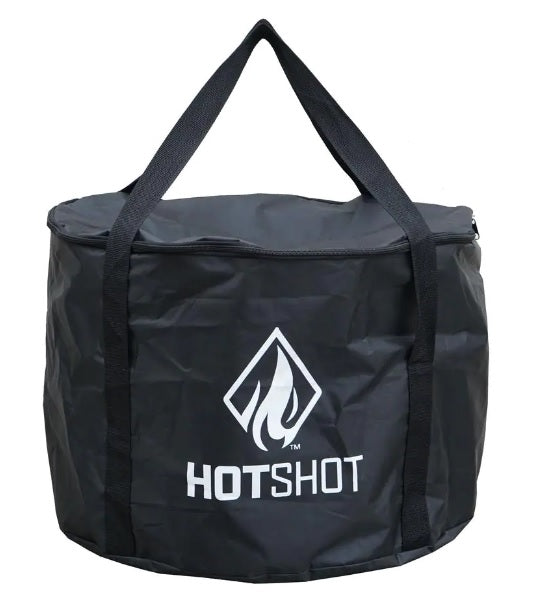 HotShot Explorer Portable Low Smoke 19.5" Round Wood-Burning Fire Pit with Carry Bag