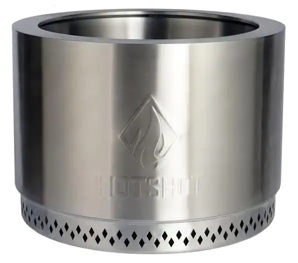 HotShot Explorer Portable Low Smoke 19.5" Round Wood-Burning Fire Pit with Carry Bag