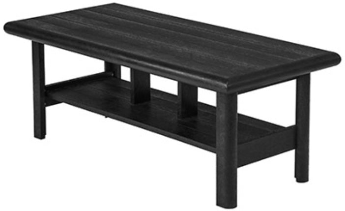 A black resin coffee table