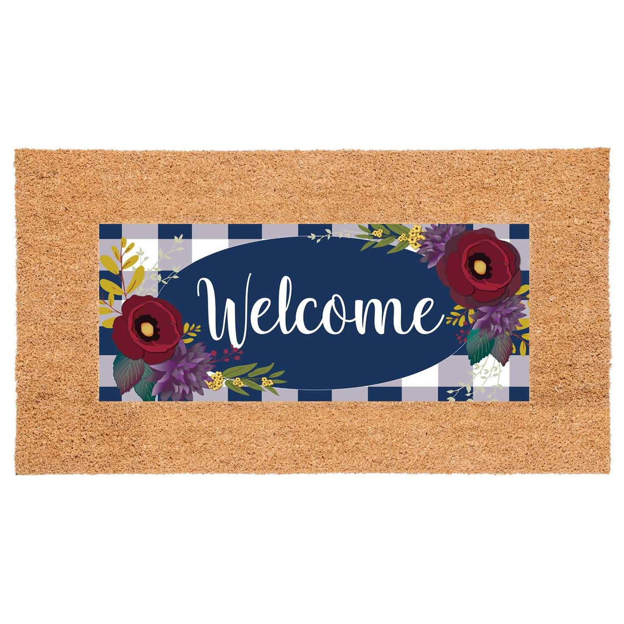 Fall Floral Check Sassafras Switch Mat