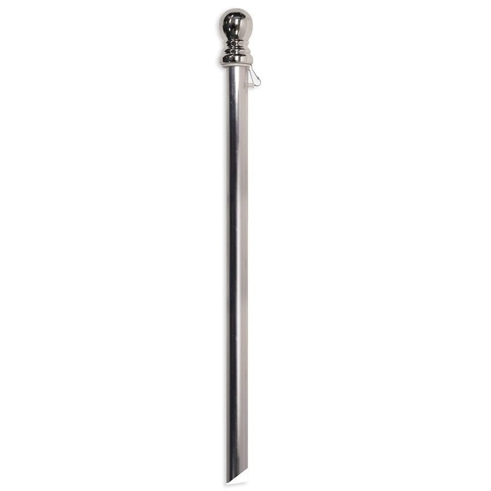 Chrome Finish House Flag Pole with Anti-Wrap Tube