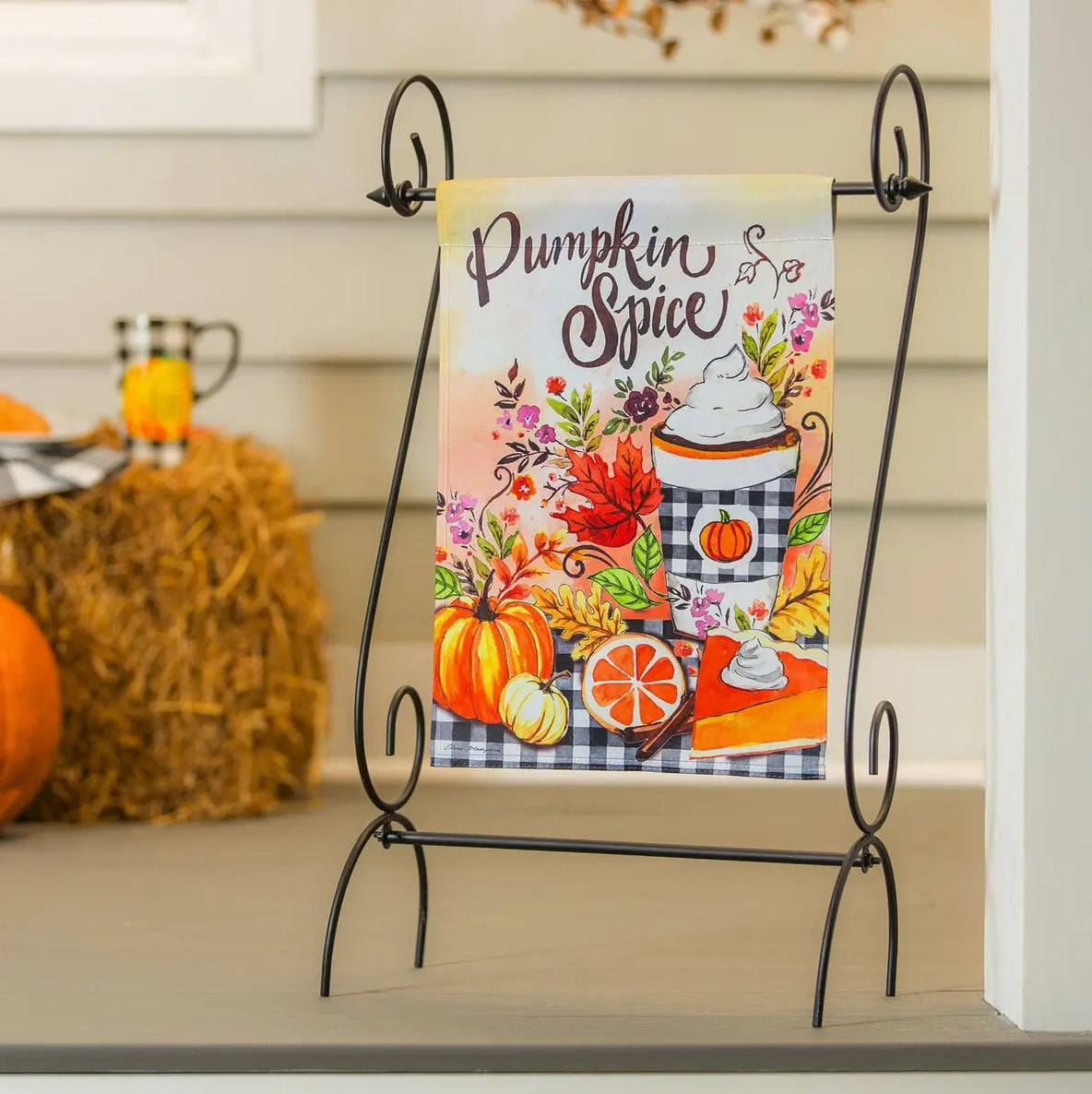 Pumpkin Spice Suede Reflections Flags