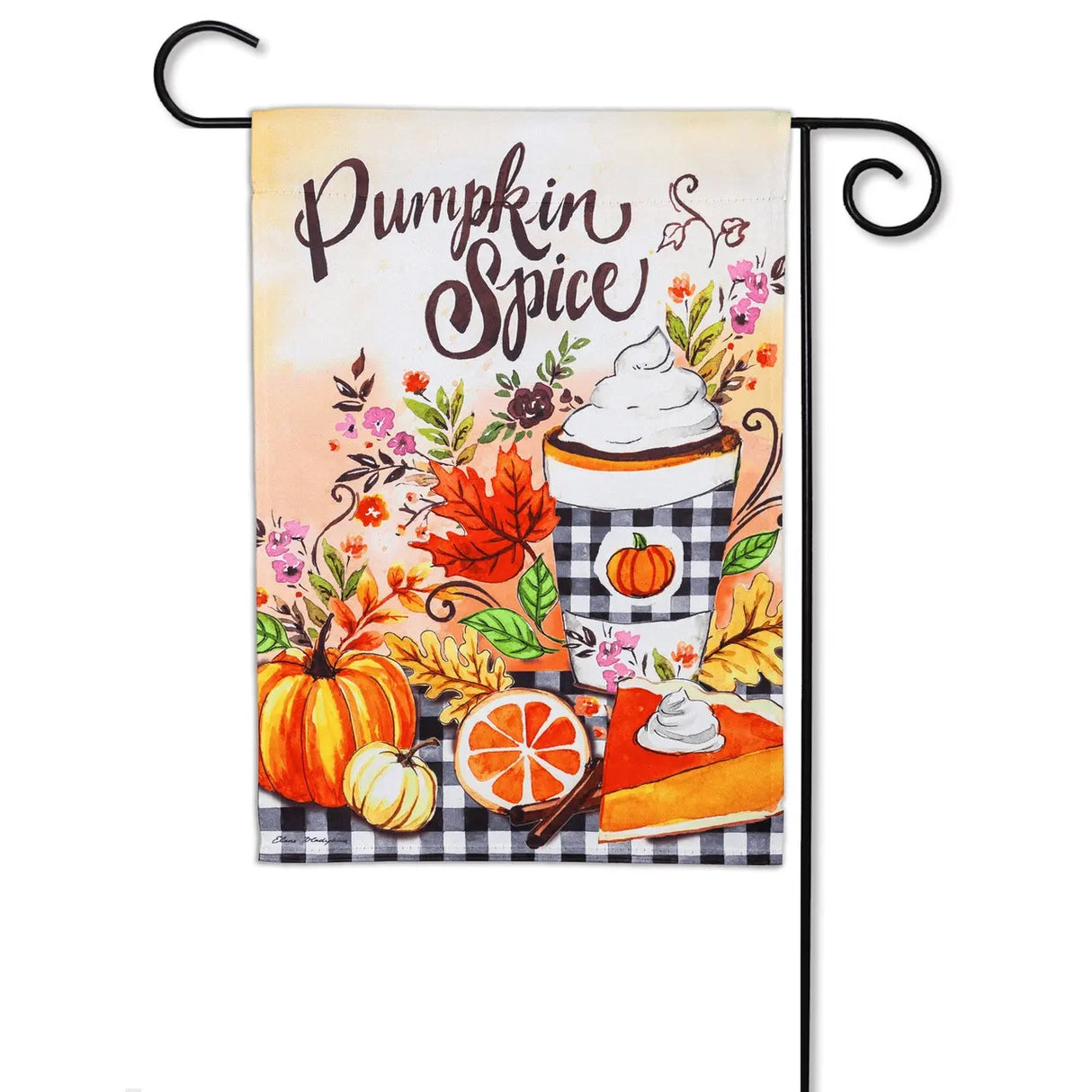 Pumpkin Spice Suede Reflections Flags