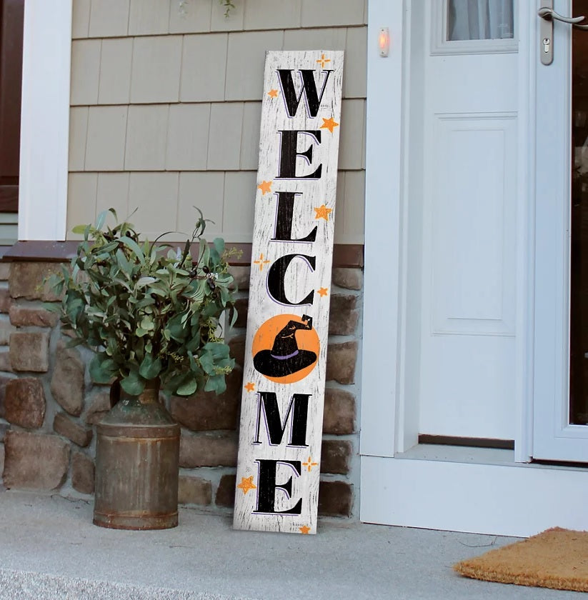 Halloween Welcome Porch Board