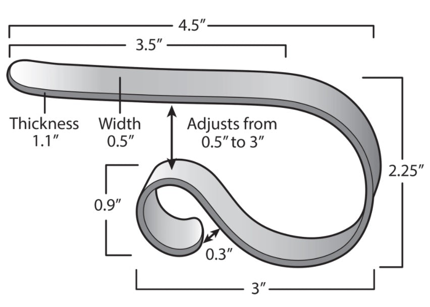 The Original MantleClip® Stocking Holder with Removable Metal Holiday Icons, 2 Pack - Silver Snowflakes