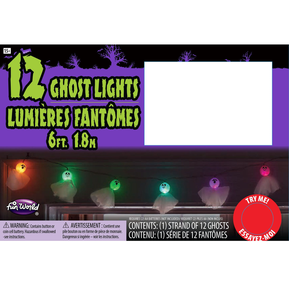 6' Color Changing Ghost Light Up Garland