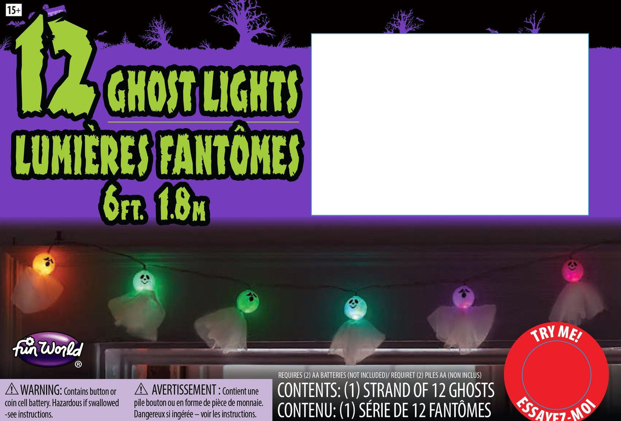 6' Color Changing Ghost Light Up Garland