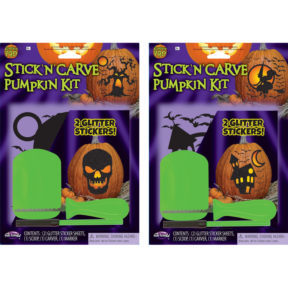 Glitter Stick ‘n’ Carve Pumpkin Kit
