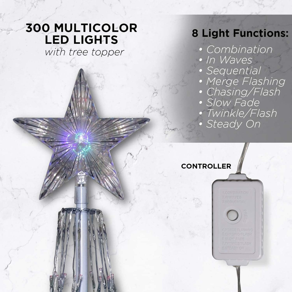 Pre-Lit Artificial Christmas Tree Sculpture with Multi-Colored LED Lights