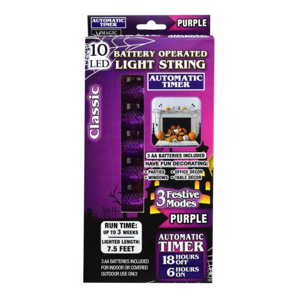 Halloween Classic Orange/Purple Bulb Light String