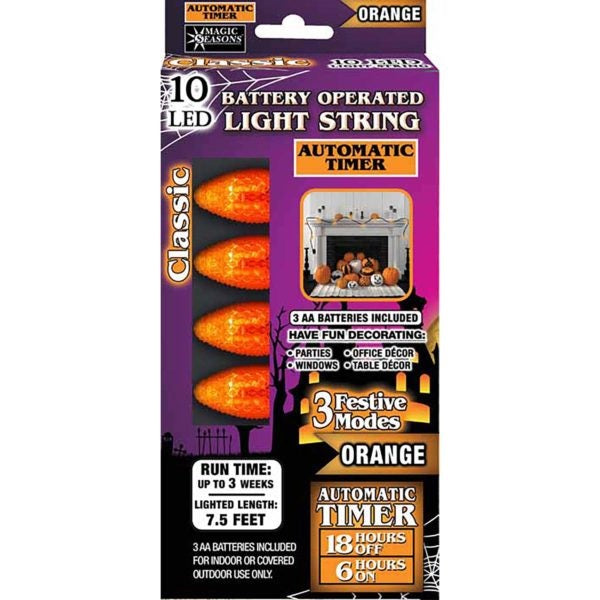 Halloween Classic Orange/Purple Bulb Light String