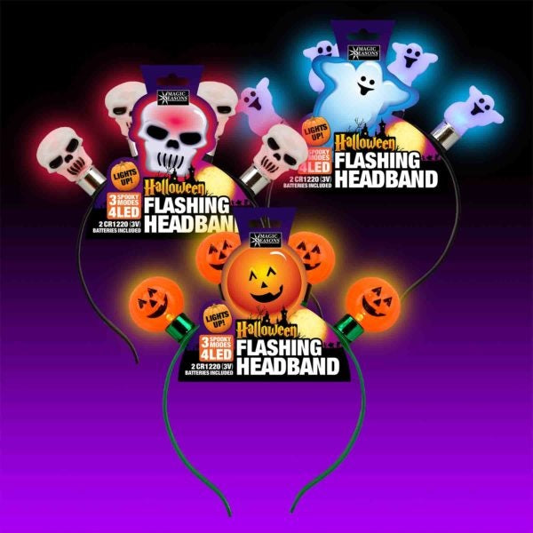 Flashing LED Halloween Headbands