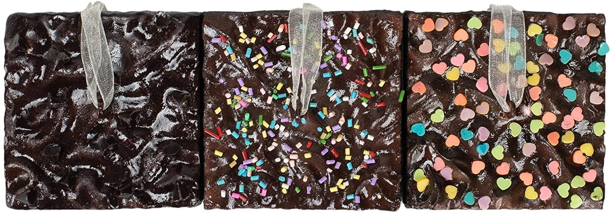 2.75" Brownies With Sprinkles Realistic PVC Ornament