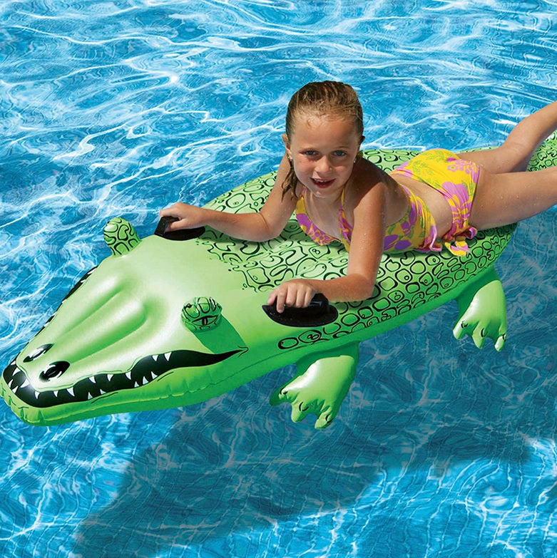 Inflatable Alligator Rider Pool Float by Poolmaster