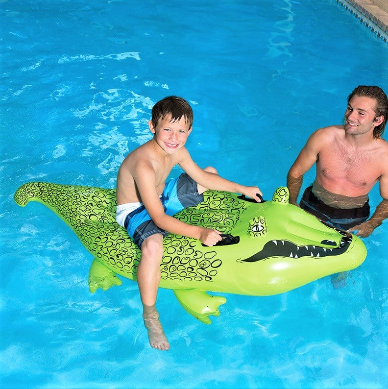 Inflatable Alligator Rider Pool Float by Poolmaster
