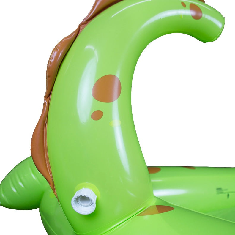 Inflatable pool for kids shaped like a square crocodile.
