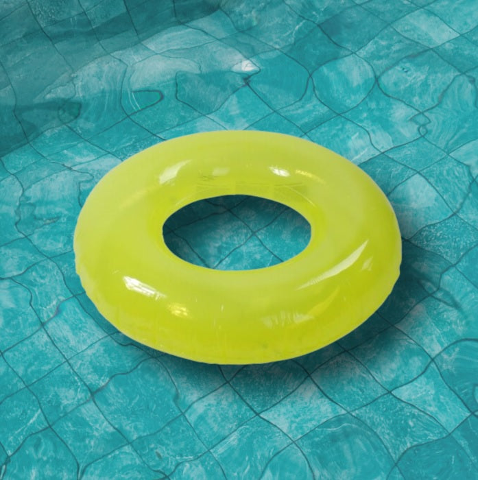 Inner tube for kids. There are two color options: Yellow or Purple.