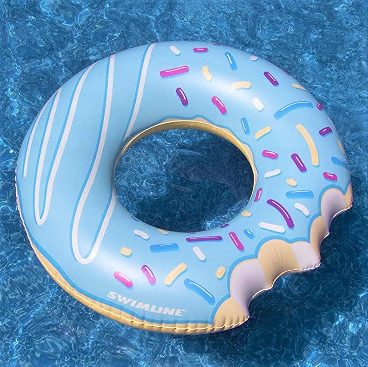 Swimline's Blue Sprinkled Donut Ring Pool Float