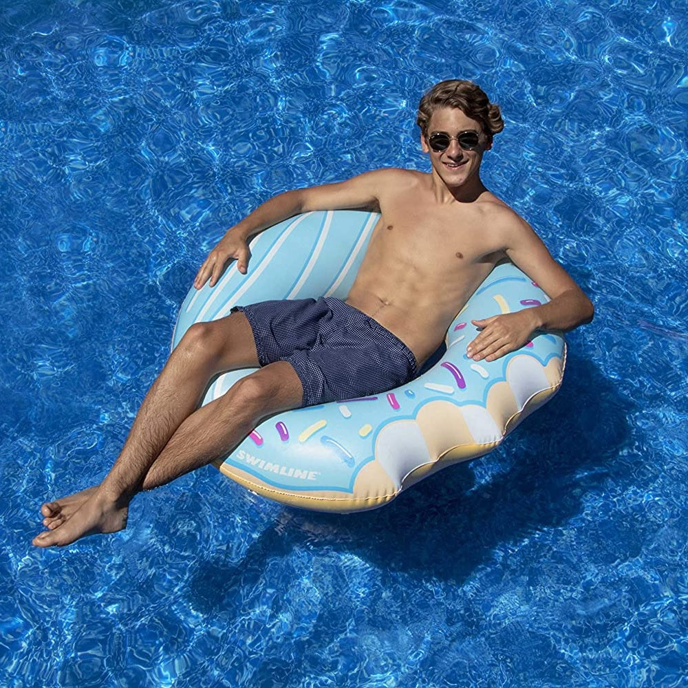 Swimline's Blue Sprinkled Donut Ring Pool Float