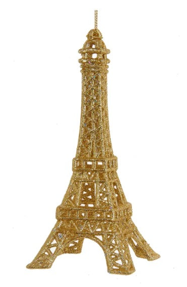 5. 75" Gold Eiffel Tower Acrylic Ornament