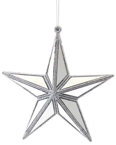 5.5" Gold & Silver Mirror Star Ornaments