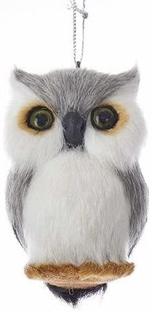 3" Furry Gray Animal Ornaments