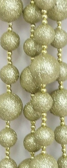 6' Gold Glitter Ball Garland