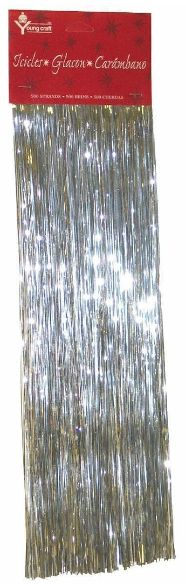 500 Shimmering Silver Icicles