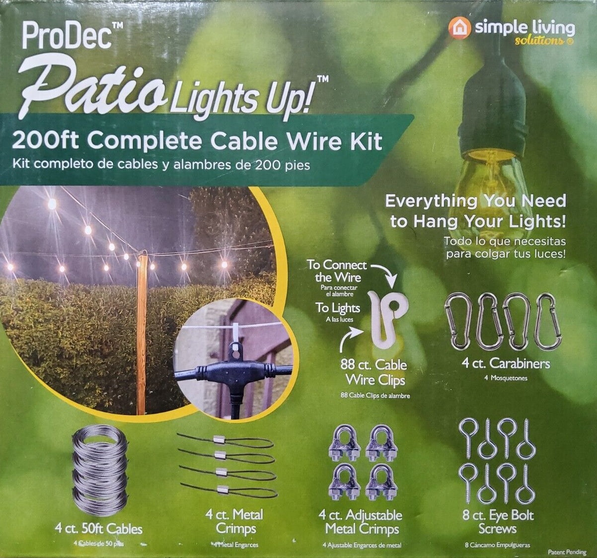 ProDec 40 ft. Cable Wire Patio Light Kit