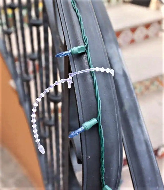 Set of 15 Reusable Light Ties for Outdoor Lighting