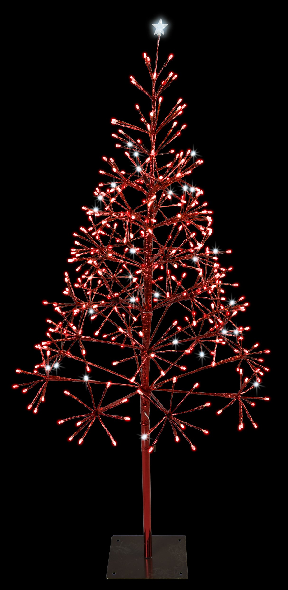 Shimmering Red LED Twinkle Tree Decoration