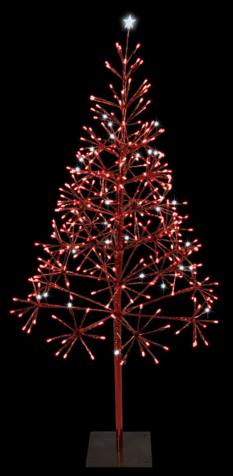 Shimmering Red LED Twinkle Tree Decoration