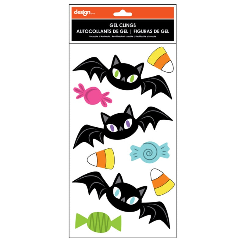 5.5" x 12" Halloween Gel Window Clings Assortment