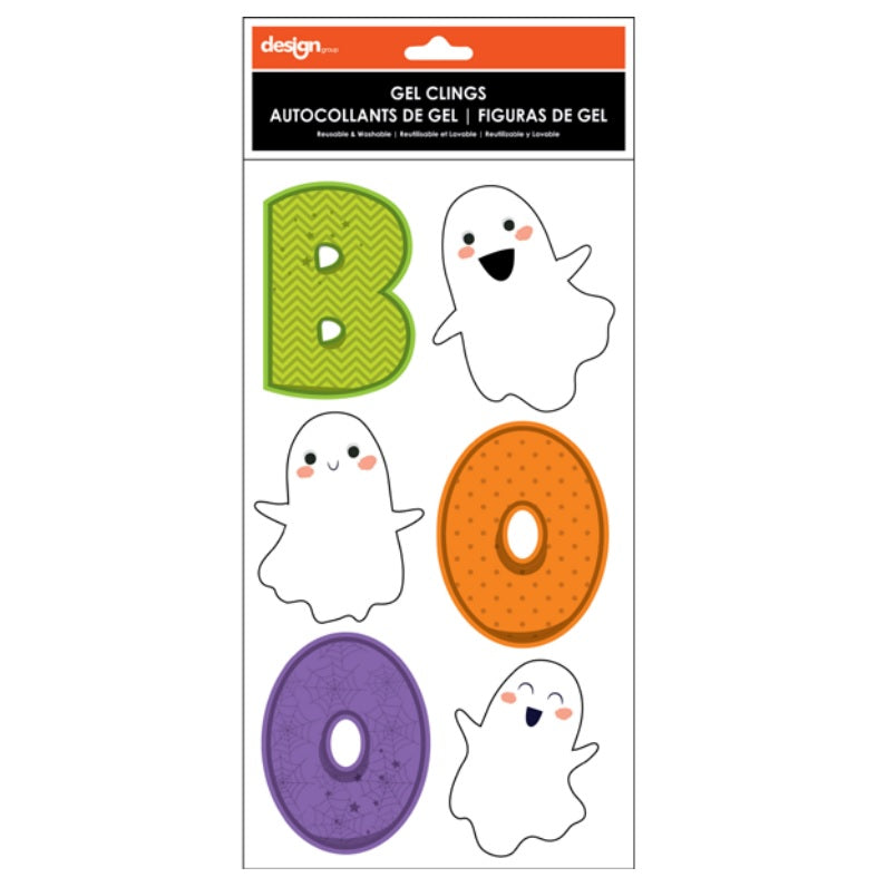 5.5" x 12" Halloween Gel Window Clings Assortment